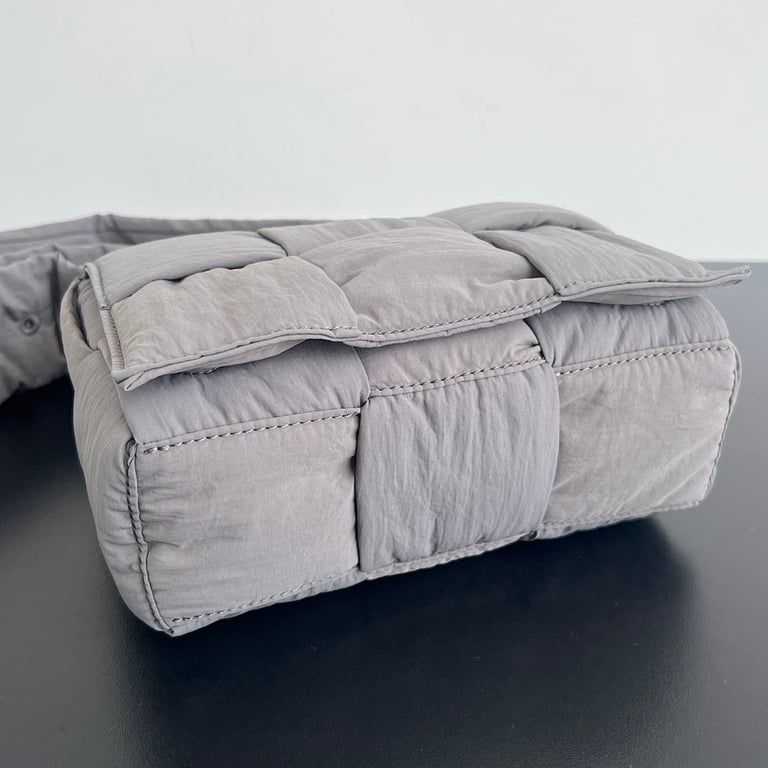 Bottega Veneta Padded Cassette Nylon Bag Grey - 8