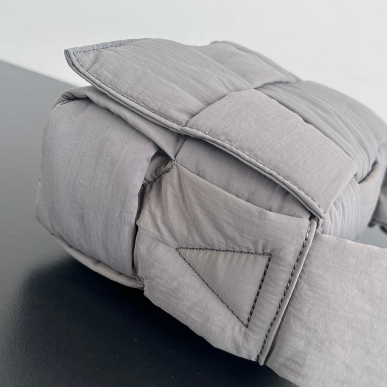 Bottega Veneta Padded Cassette Nylon Bag Grey - 9