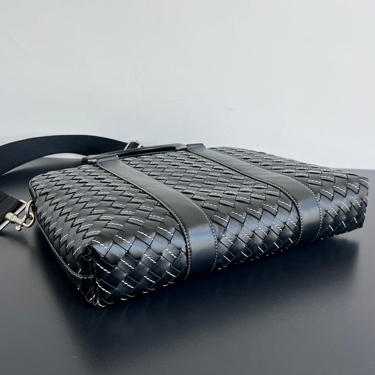 Bottega Veneta Intrecciato Briefcase Black - 6
