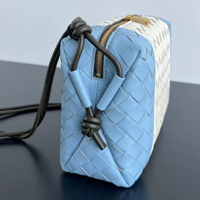 Bottega Veneta Loop Camera Bag Blue White - 9
