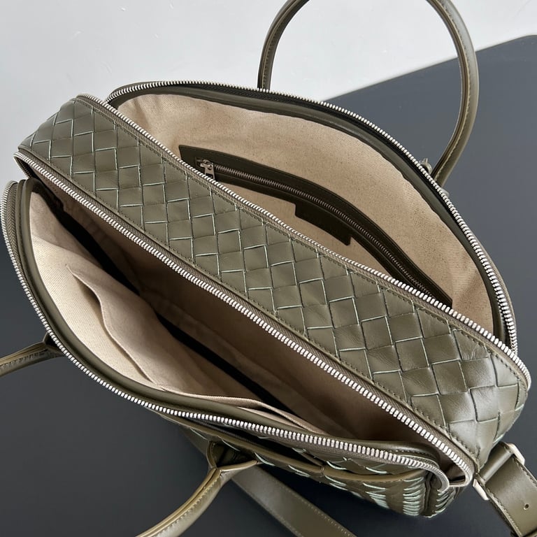 Bottega Veneta Getaway Intrecciato Briefcase Green - 6
