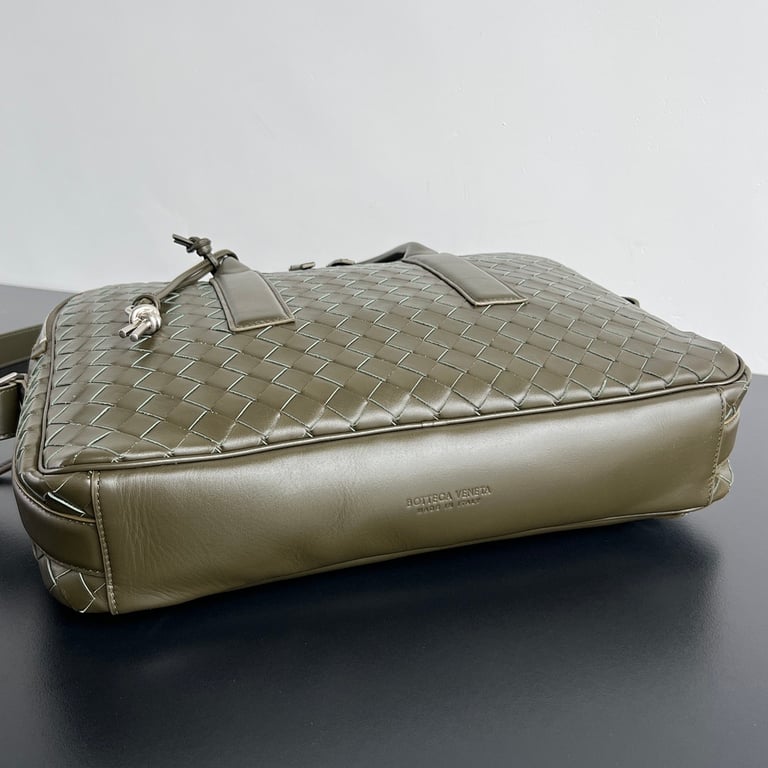 Bottega Veneta Getaway Intrecciato Briefcase Green - 7