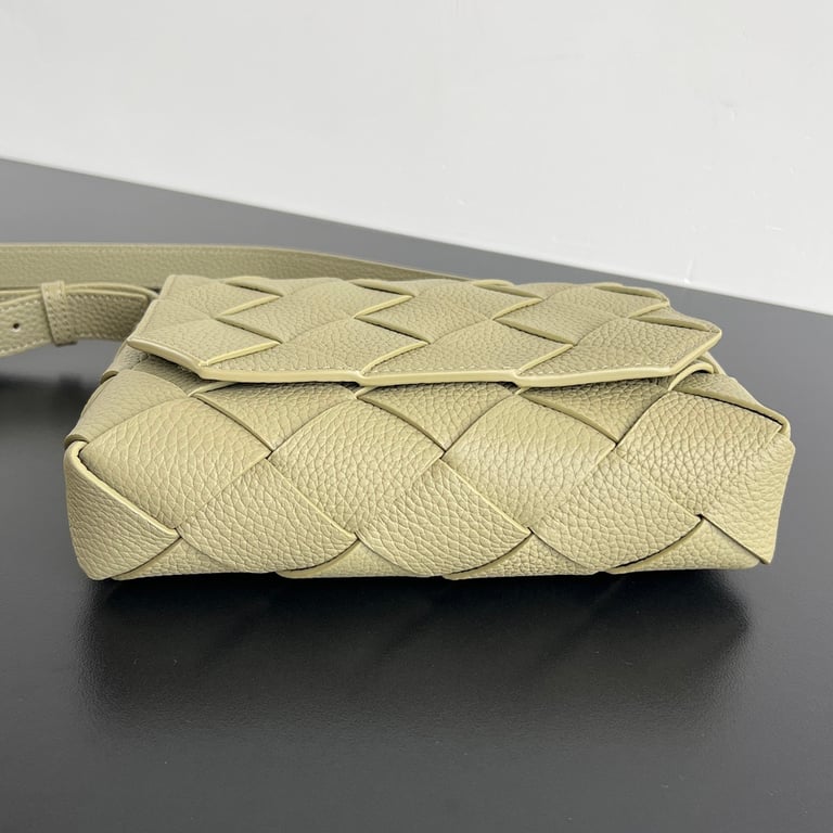 Bottega Veneta Cobble Crossbody Bag Travertine Green - 7