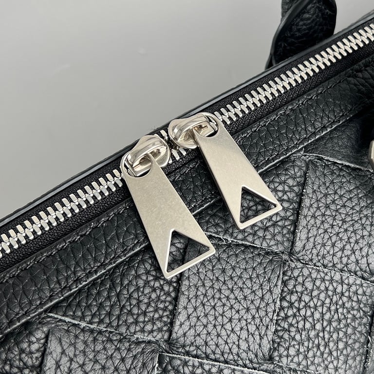 Bottega Veneta Intrecciato Leather Briefcase Black 799765 - 6