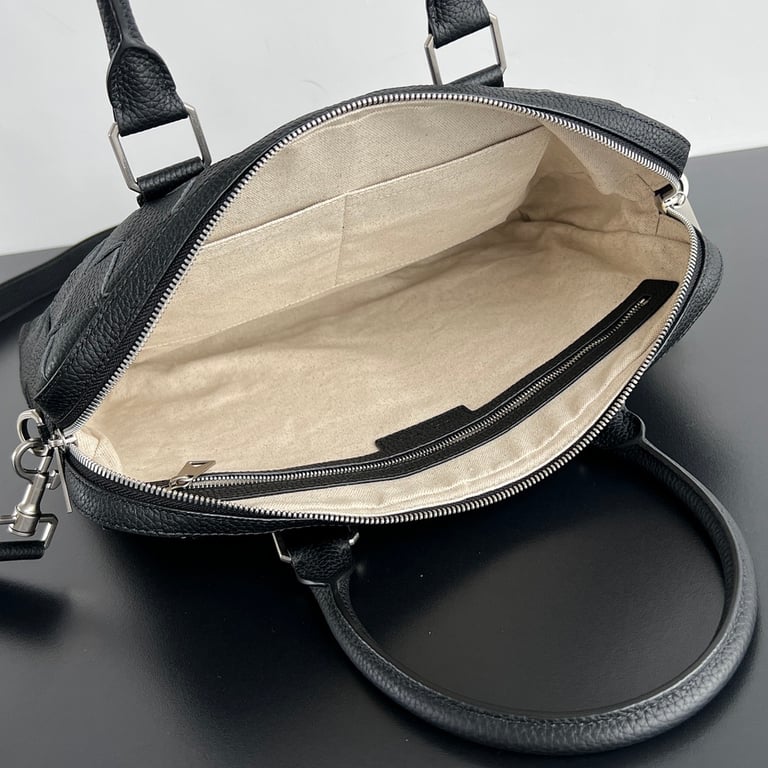 Bottega Veneta Intrecciato Leather Briefcase Black 799765 - 7