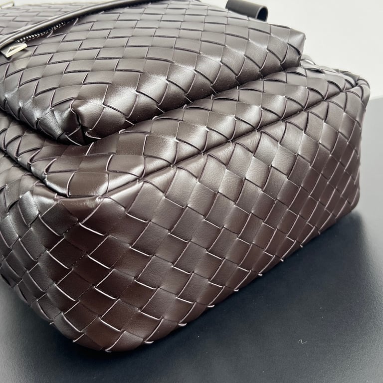 Bottega Veneta Intrecciato Leather Backpack Brown - 4