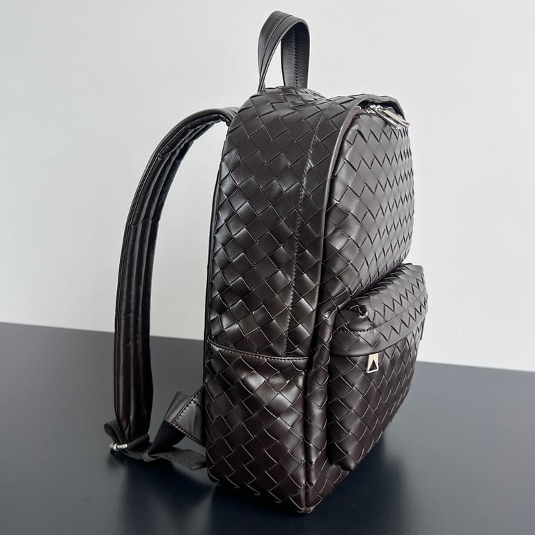 Bottega Veneta Intrecciato Leather Backpack Brown - 9