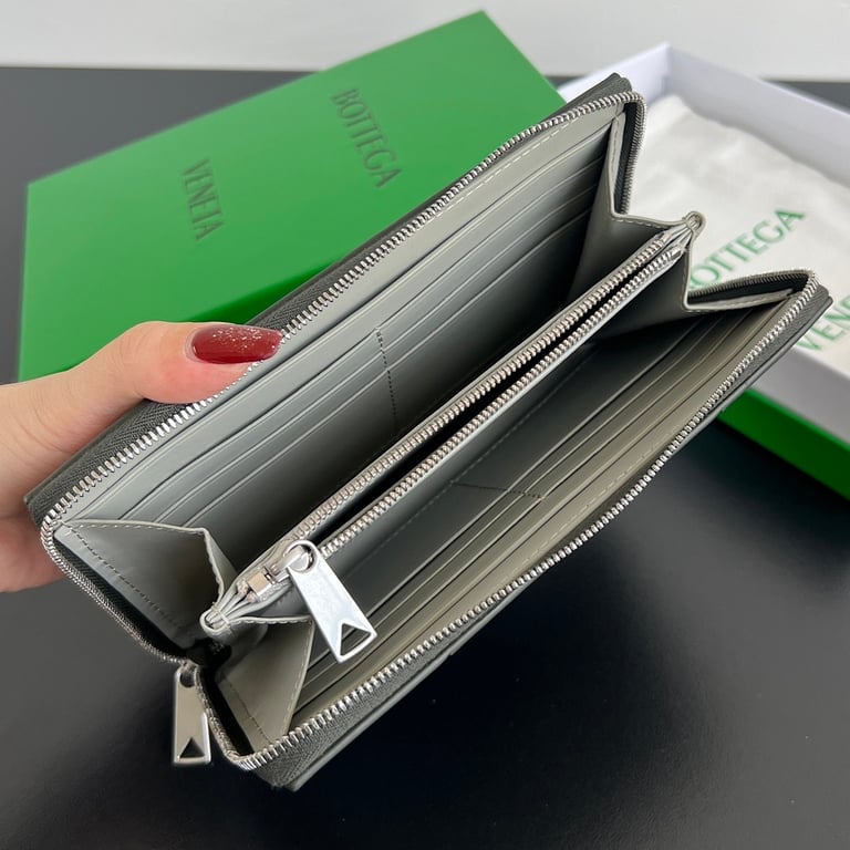 Bottega Veneta Intrecciato Zip Around Wallet Dark Green - 6
