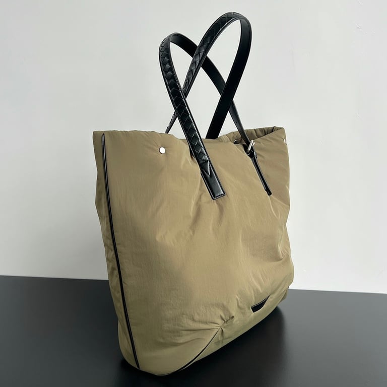 Bottega Veneta Padded Nylon Tote Khaki - 9