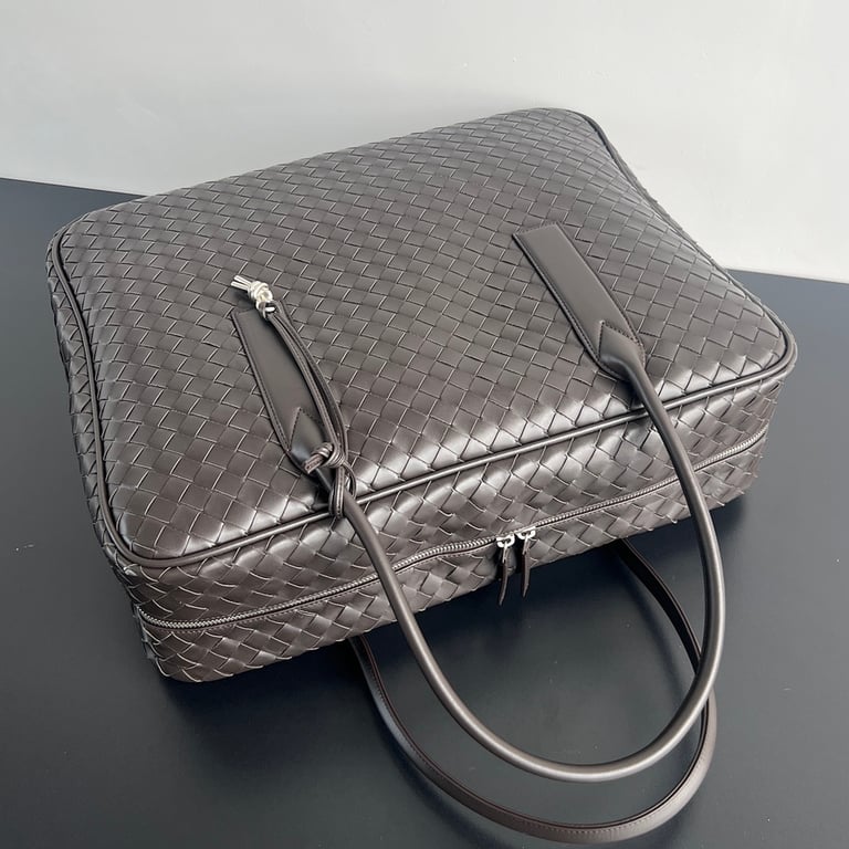 Bottega Veneta Intrecciato Travel Bag 765620 Dark Brown - 11