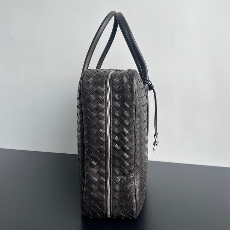 Bottega Veneta Intrecciato Travel Bag 765620 Dark Brown - 13