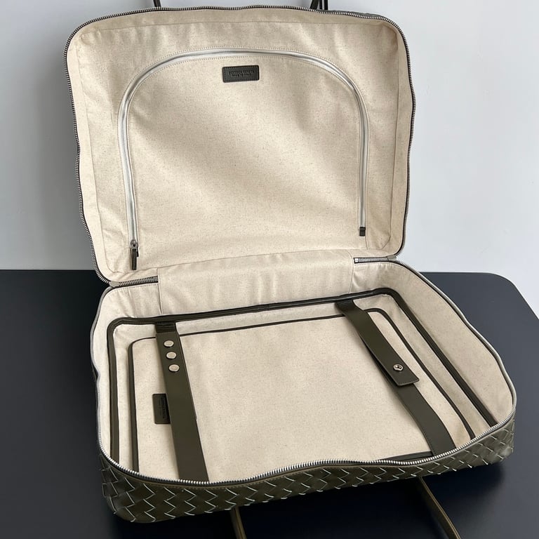 Bottega Veneta Intrecciato Leather Travel Bag 765620 Olive Green - 8