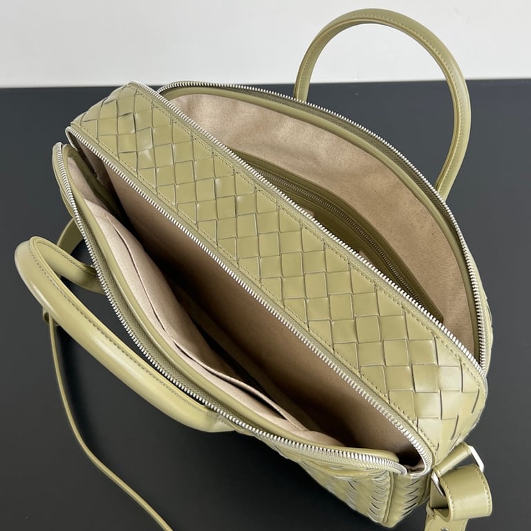 Bottega Veneta Getaway Briefcase Travertine Green - 6