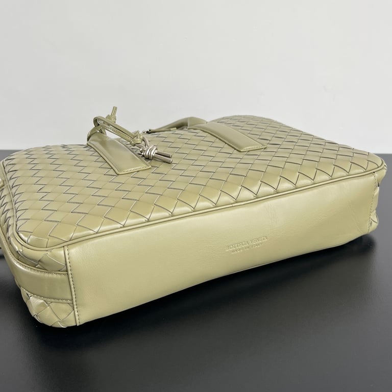Bottega Veneta Getaway Briefcase Travertine Green - 7