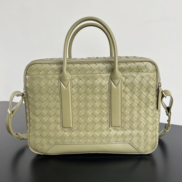 Bottega Veneta Getaway Briefcase Travertine Green - 8