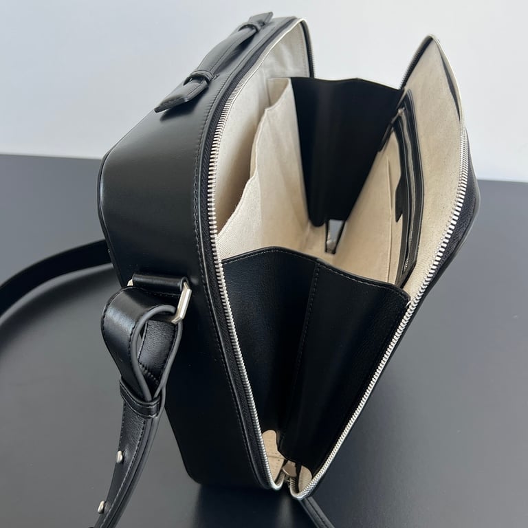 Bottega Veneta Getaway Intrecciato Briefcase Black - 5
