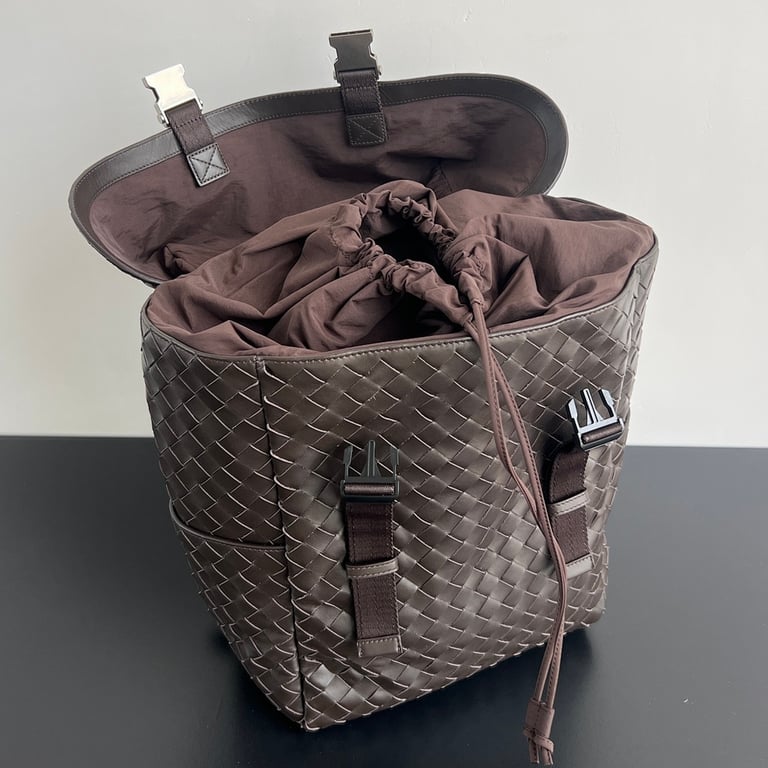Bottega Veneta Intrecciato Leather Backpack Brown - 7