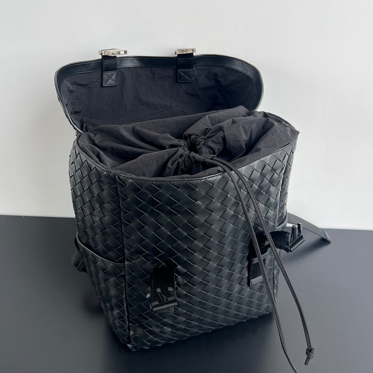 Bottega Veneta Intrecciato Flap Backpack Black - 7