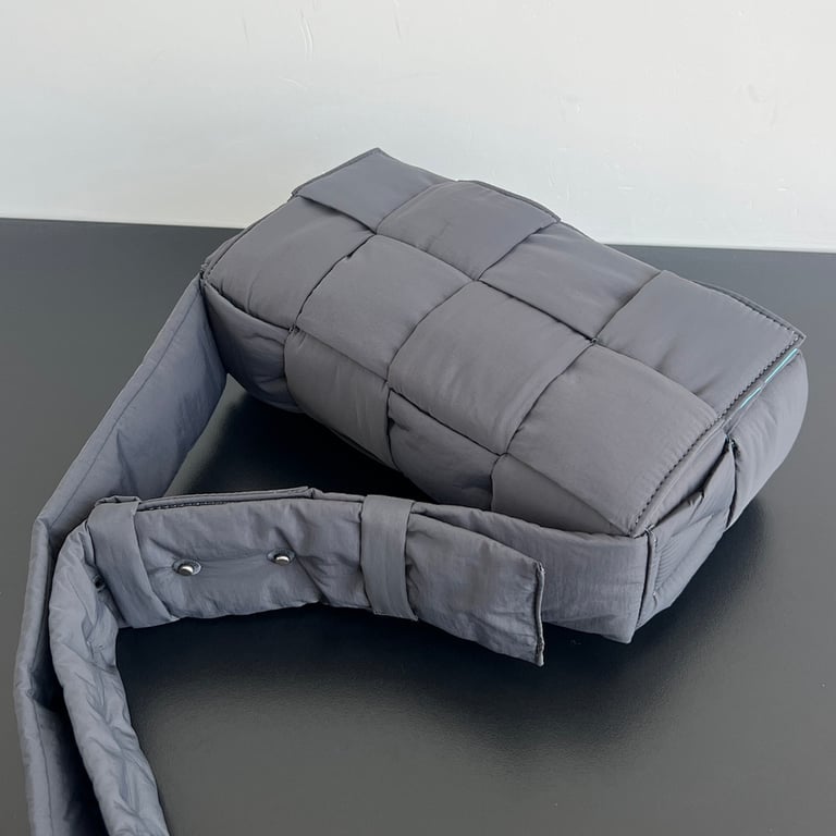 Bottega Veneta Padded Cassette Nylon Grey/Blue - 8