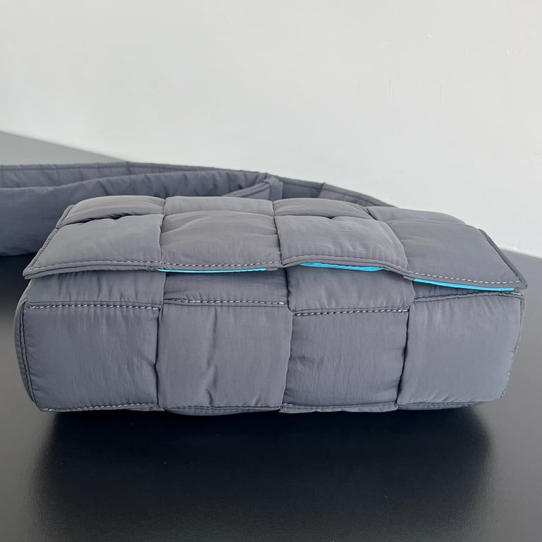 Bottega Veneta Padded Cassette Nylon Grey/Blue - 9
