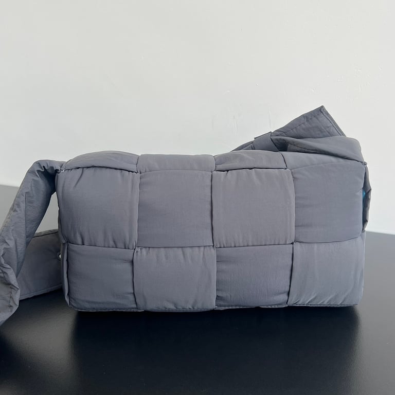 Bottega Veneta Padded Cassette Nylon Grey/Blue - 10