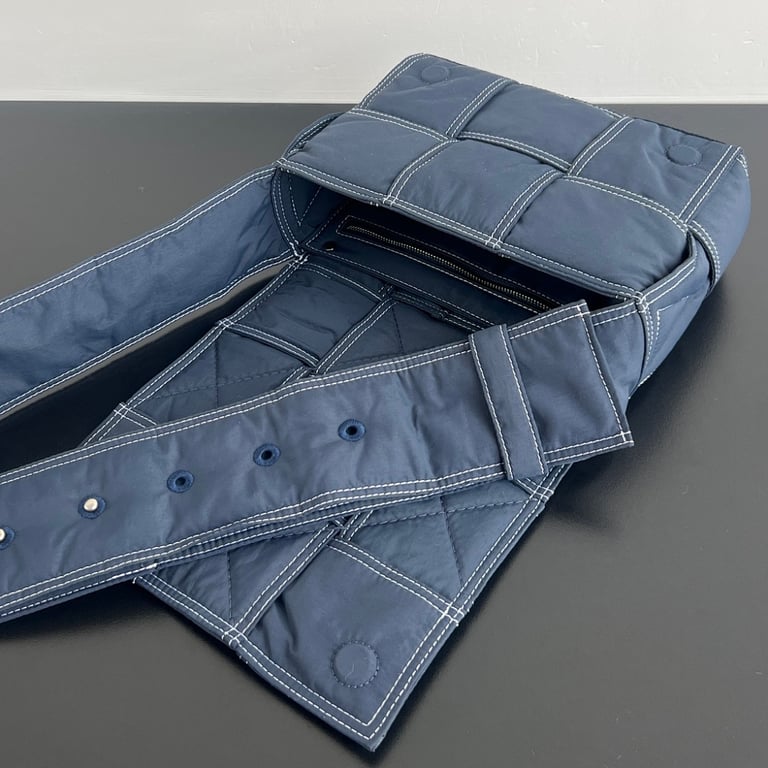 Bottega Veneta Padded Cassette Nylon Blue - 6