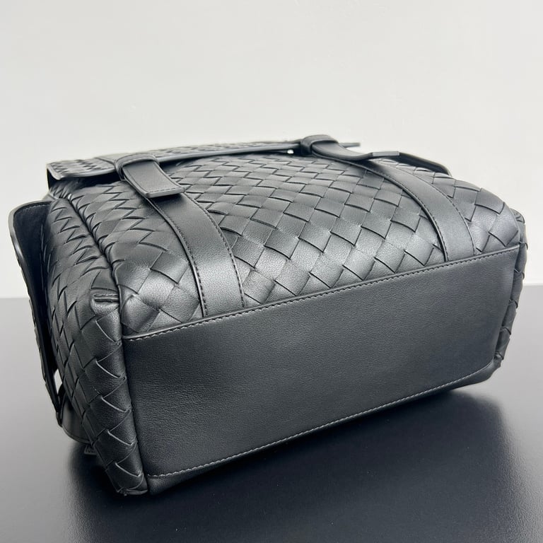 Bottega Veneta Intrecciato Leather Backpack Black 805971 - 7