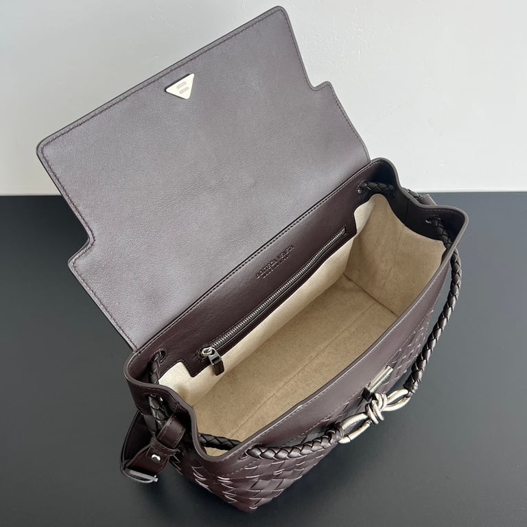 Bottega Veneta Small Andiamo Crossbody Bag Brown - 6