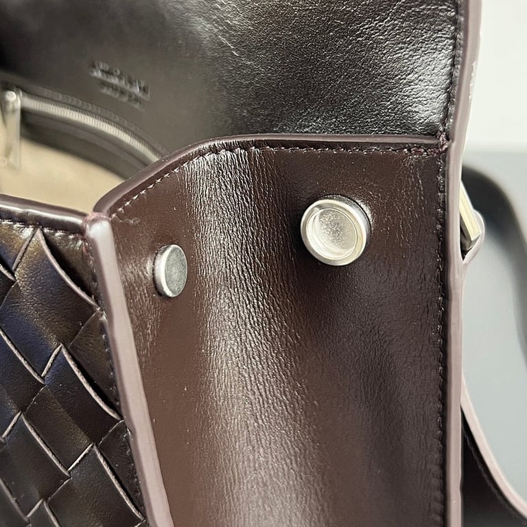 Bottega Veneta Piccolo Intrecciato Messenger Bag Brown - 4