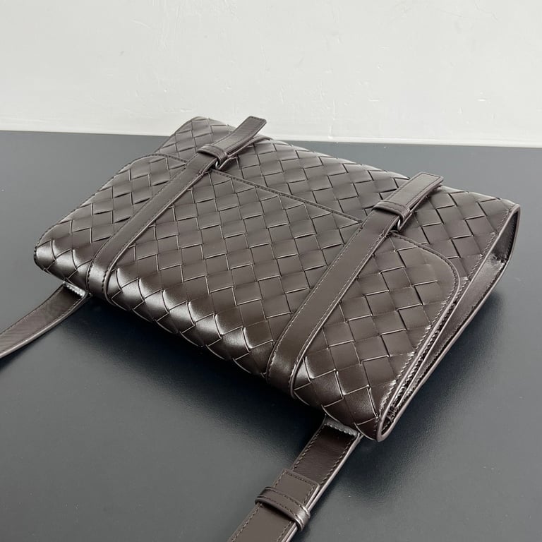 Bottega Veneta Piccolo Intrecciato Messenger Bag Brown - 7