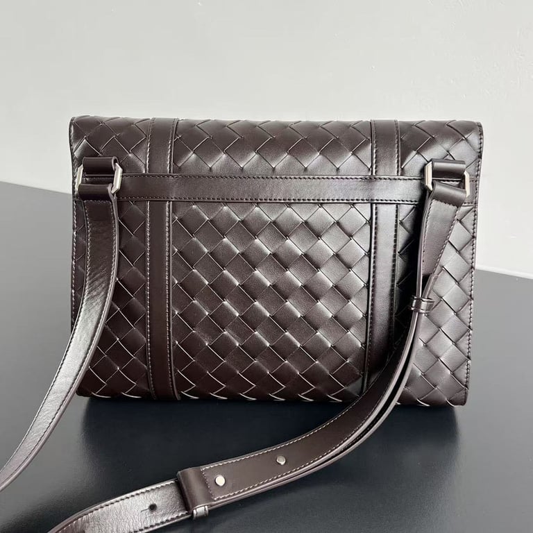 Bottega Veneta Piccolo Intrecciato Messenger Bag Brown - 8