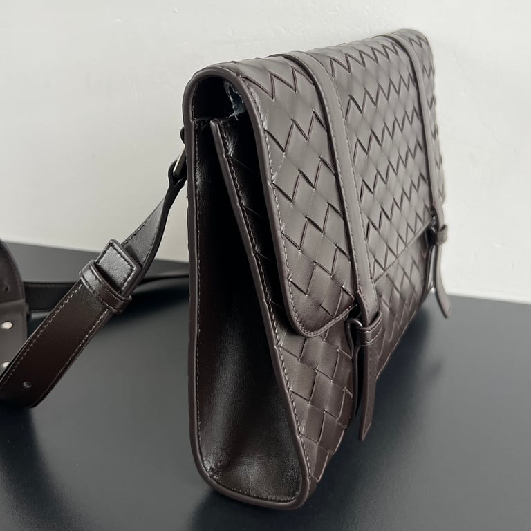 Bottega Veneta Piccolo Intrecciato Messenger Bag Brown - 9