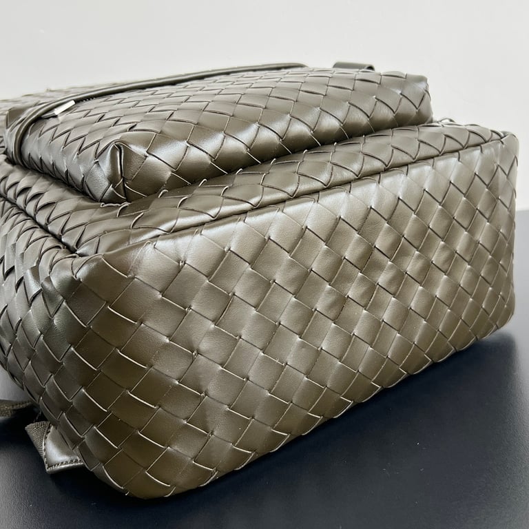 Bottega Veneta Intrecciato Backpack 730732 Khaki - 7