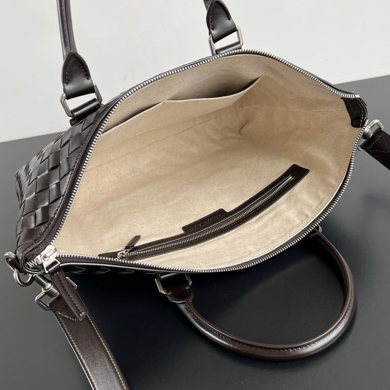 Bottega Veneta Intrecciato Leather Briefcase Brown - 6
