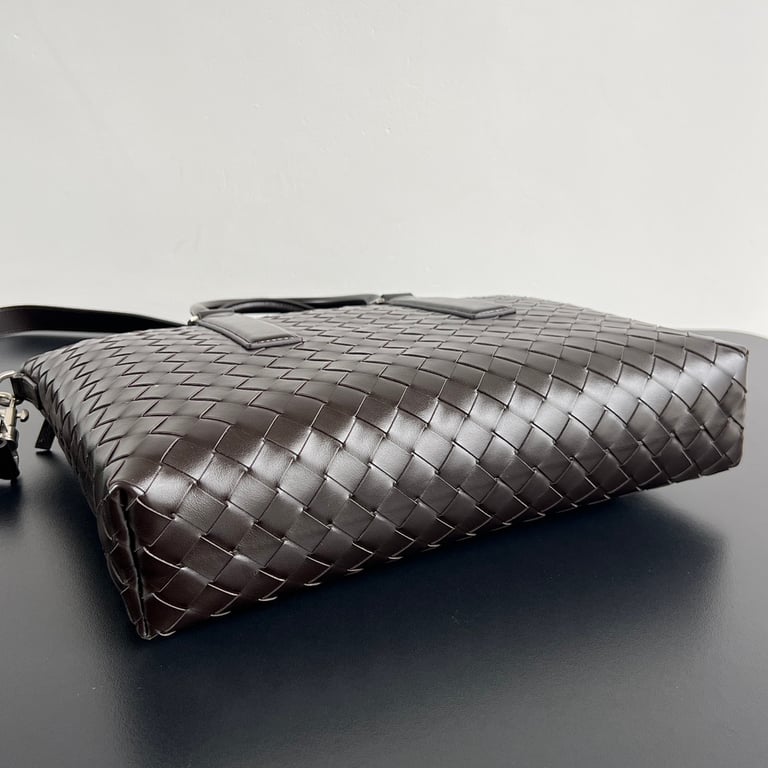 Bottega Veneta Intrecciato Leather Briefcase Brown - 8