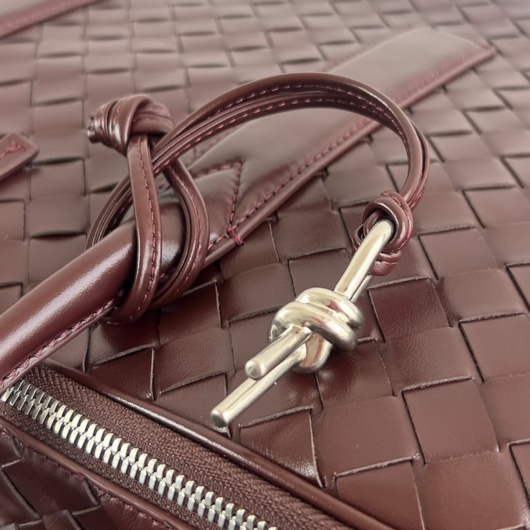 Bottega Veneta Getaway Intrecciato Briefcase Burgundy - 5