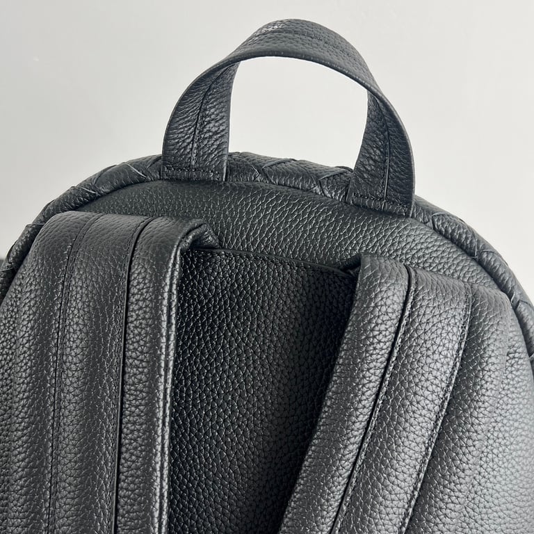 Bottega Veneta Intrecciato Grain Leather Backpack Black 833158 - 5