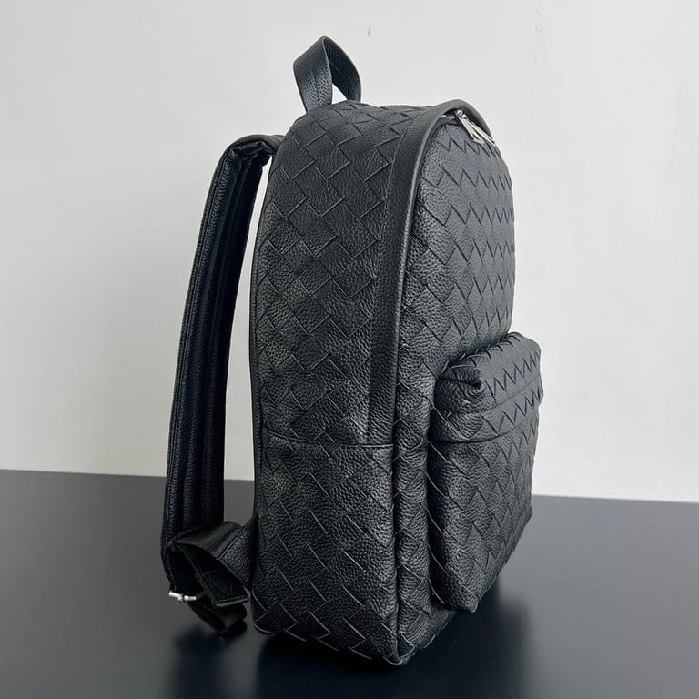 Bottega Veneta Intrecciato Grain Leather Backpack Black 833158 - 7