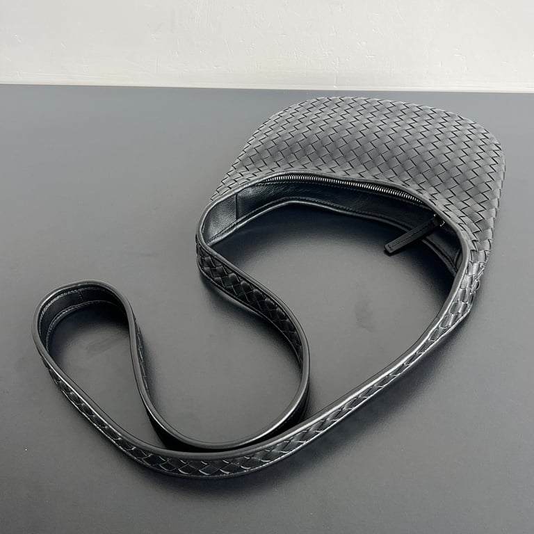Bottega Veneta Intrecciato Shoulder Bag Black - 6