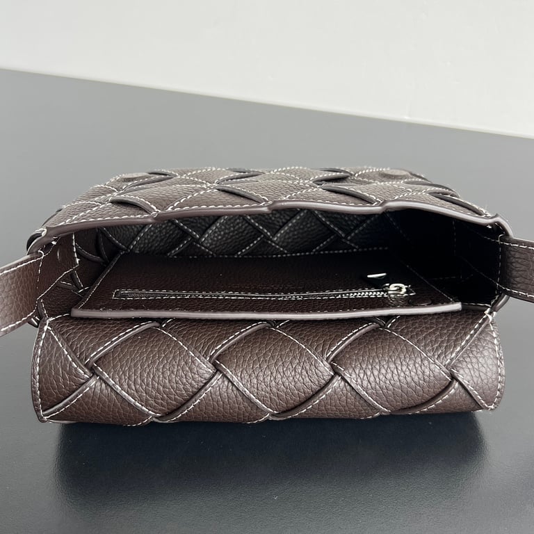 Bottega Veneta Diago Woven Crossbody Bag Brown - 6