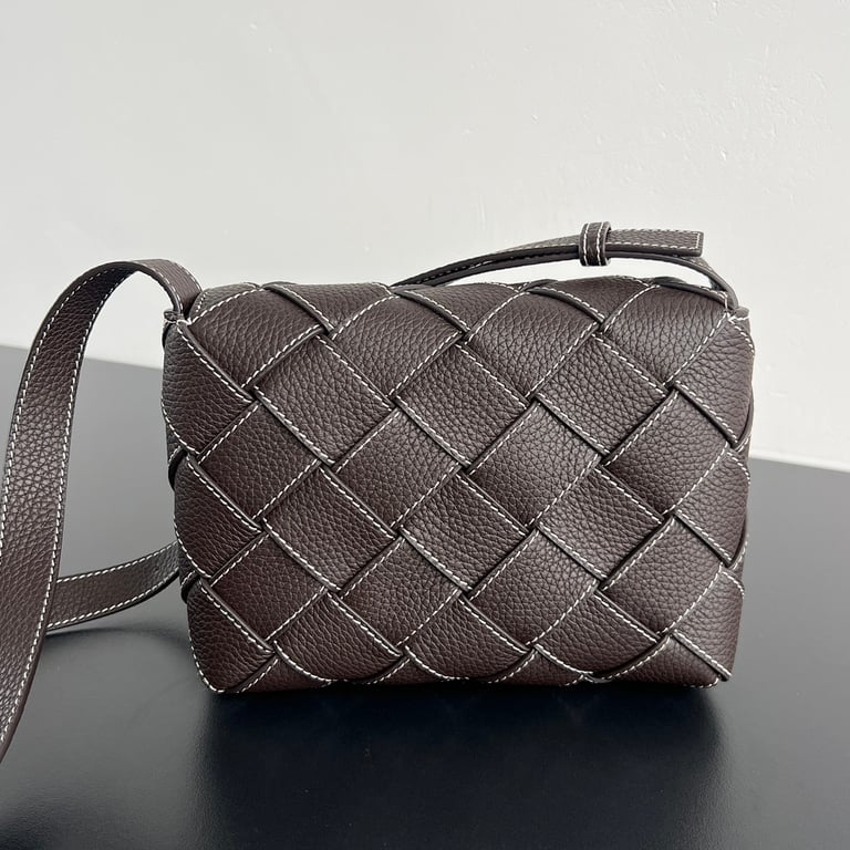 Bottega Veneta Diago Woven Crossbody Bag Brown - 8