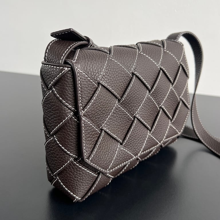 Bottega Veneta Diago Woven Crossbody Bag Brown - 9