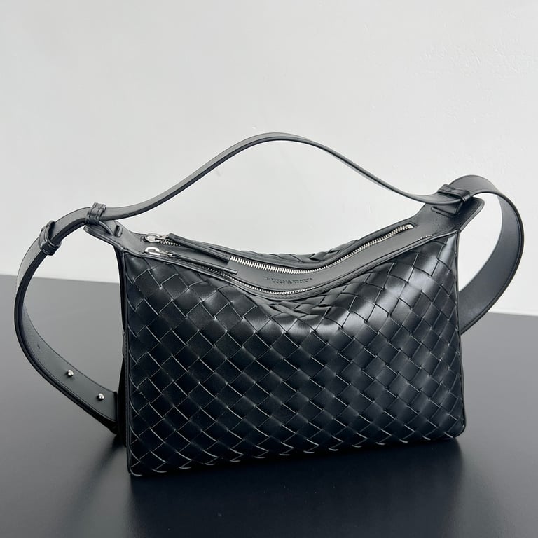 Bottega Veneta Tribeca Intrecciato Bag Black 836016 - 9