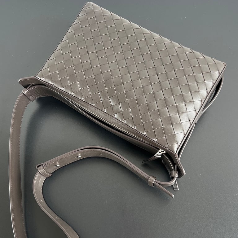 Bottega Veneta Tribeca Intrecciato Bag Dark Brown - 6