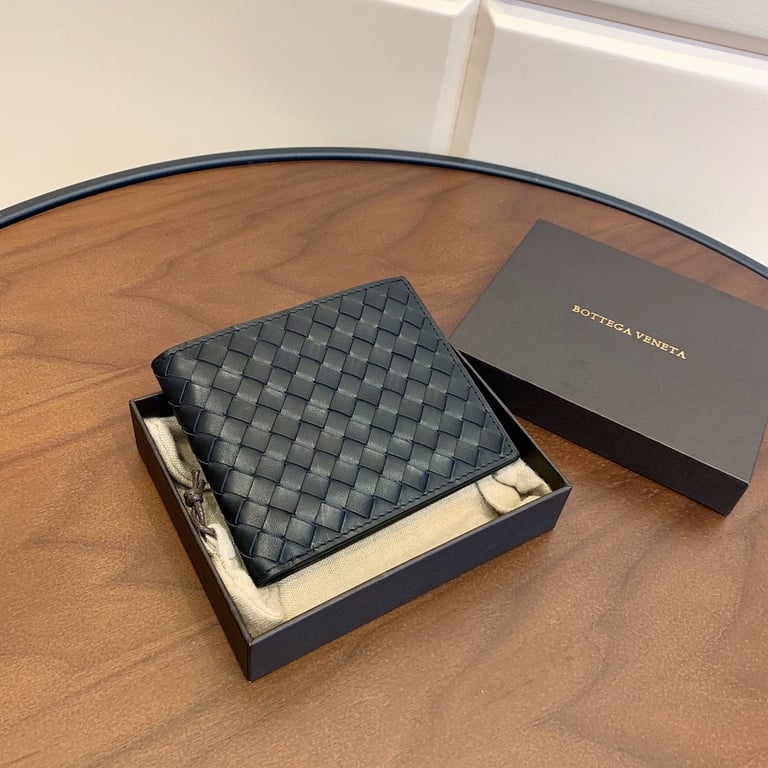Bottega Veneta Intrecciato Leather Bi-Fold Wallet Black - 7