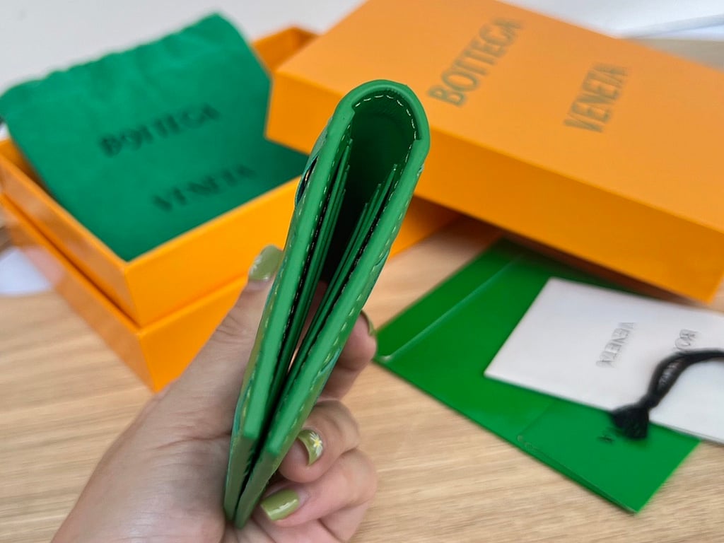 Bottega Veneta Intrecciato Card Case Green 592619 - 7