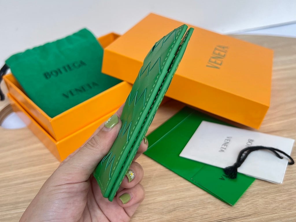 Bottega Veneta Intrecciato Card Case Green 592619 - 8
