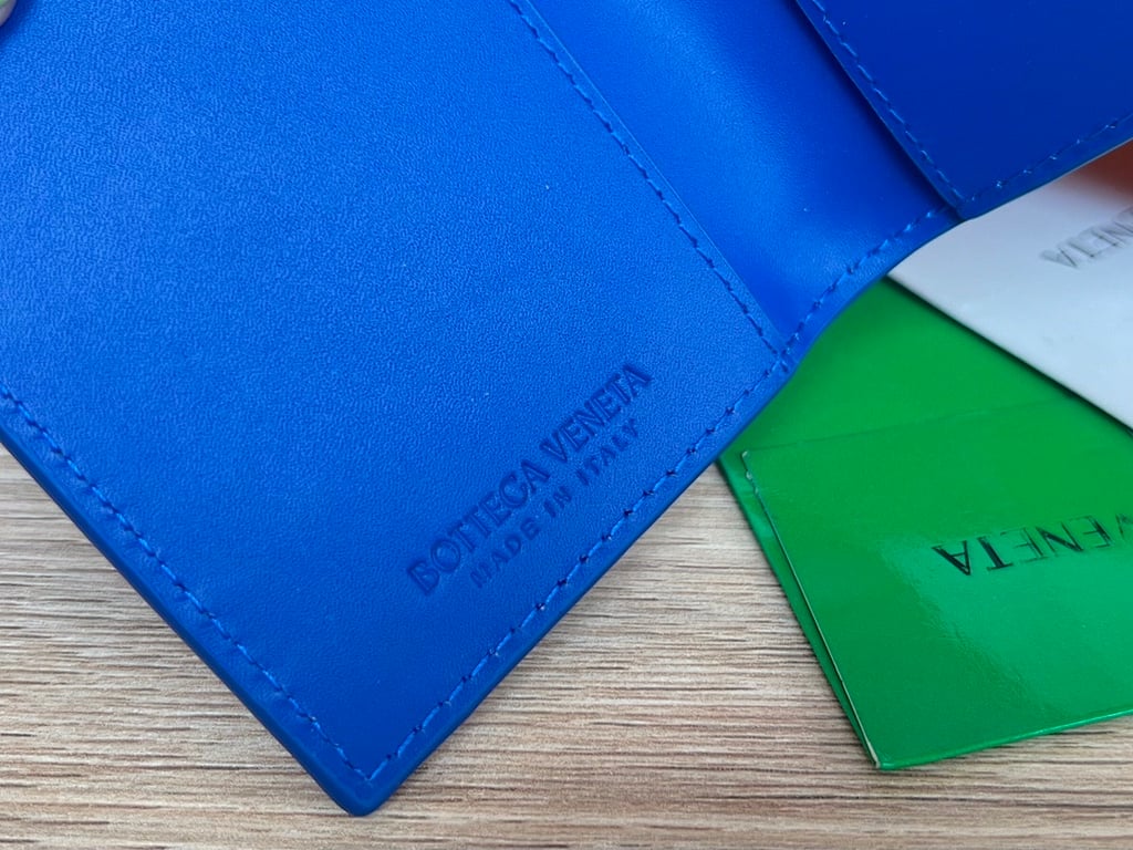 Bottega Veneta Intrecciato Card Case Blue 592619 - 6