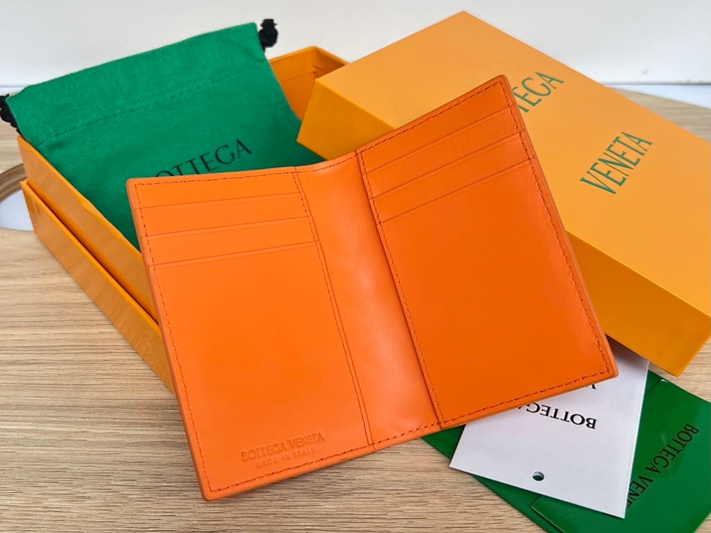 Bottega Veneta Intrecciato Card Holder Orange 592619 - 6
