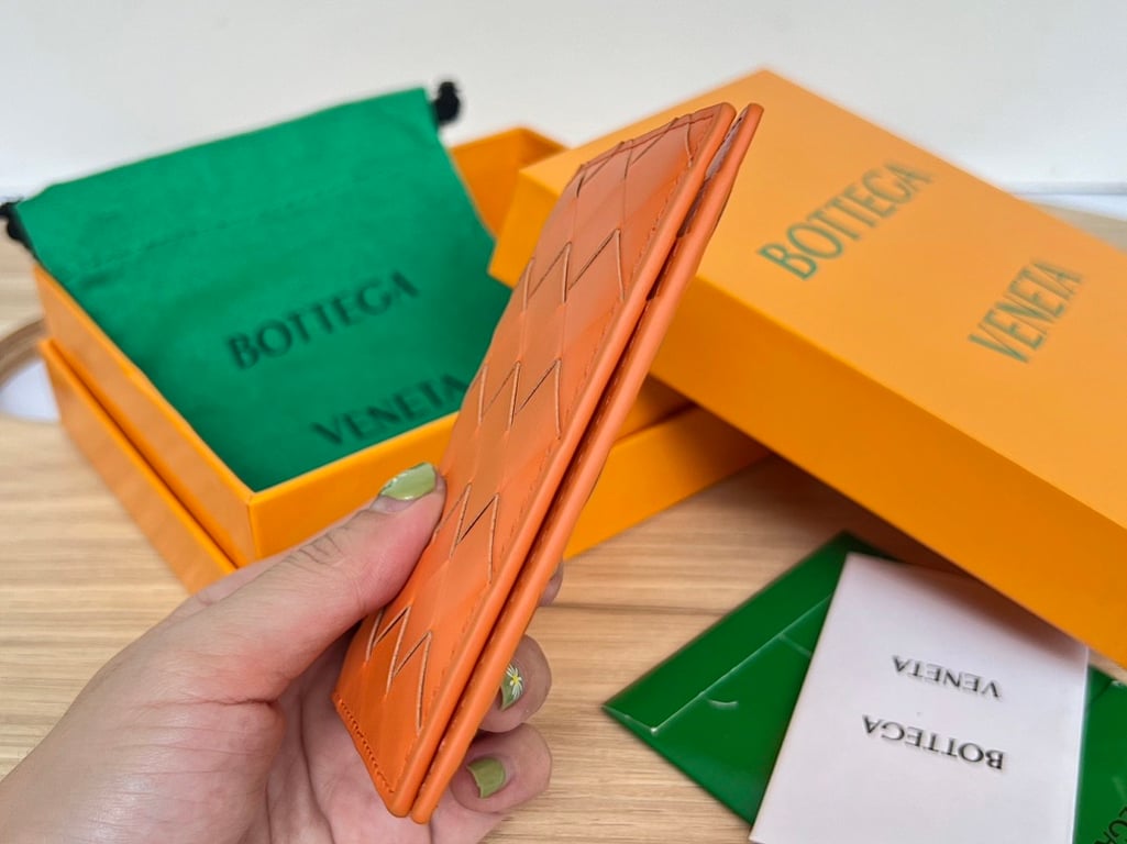 Bottega Veneta Intrecciato Card Holder Orange 592619 - 8
